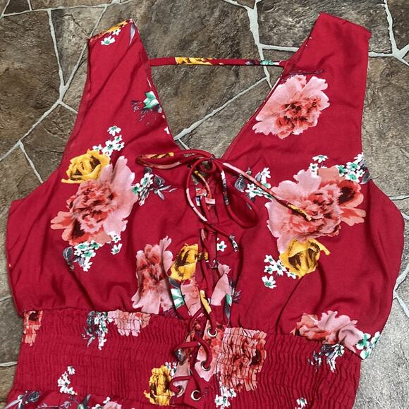 Bailey Blue Floral Sexy Dress Sz Small - Picture 8 of 11